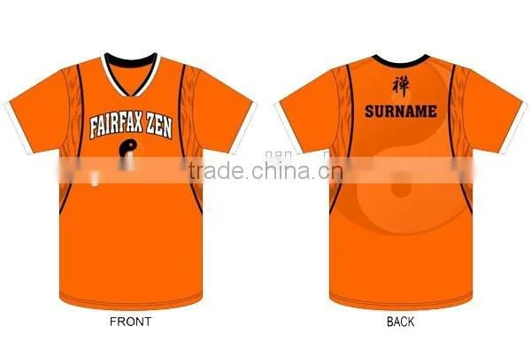 Full Sublimated Orange Color Soccer Shirt Jersey for Sale photo-2