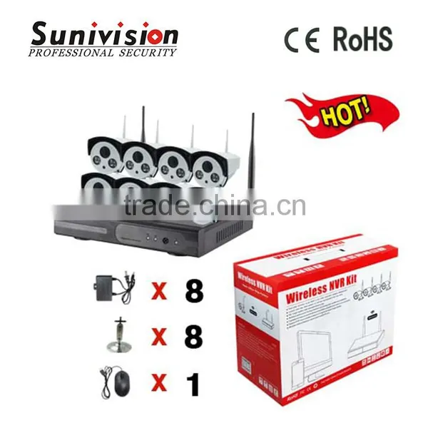 Factory 960p Wifi H.264 40m Infrared Distance ip Camera Nvr Wireless Kit photo-2