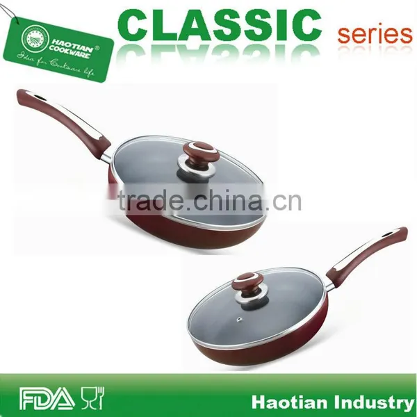 Aluminum Non-stick Frying Pan With Glass Lid,big Frying Pans
