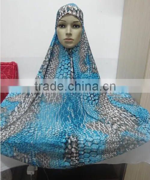 H303 Latest Big Size Print Muslim Hijab,islamic Scarf,pray Hijab photo-2