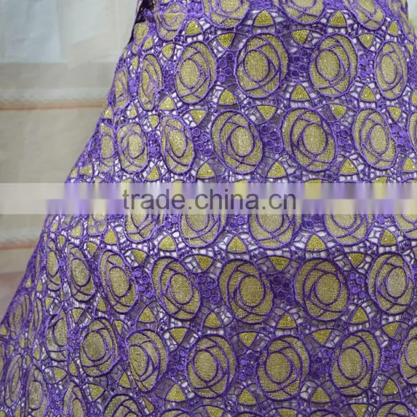 Latest Cord Lace Popular African Lady Suit Fabric Beaded Lace for Evening Dress photo-3