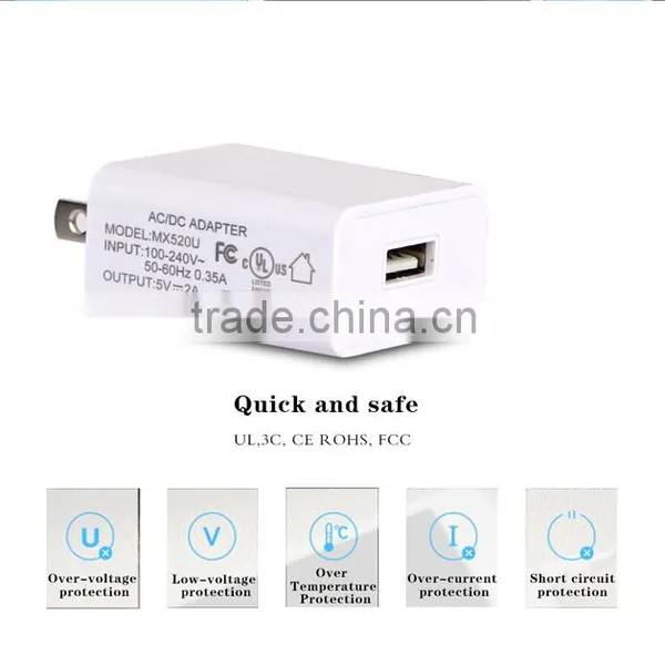 Economic Promotional Usb ac Power Adapter Home Wall Charger (MX520U) 2A photo-4