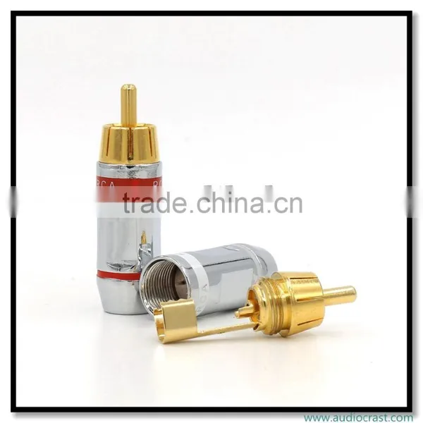 OEM Brass Connector 24K Gold Speaker Plug Audiophile Plug Solder photo-4