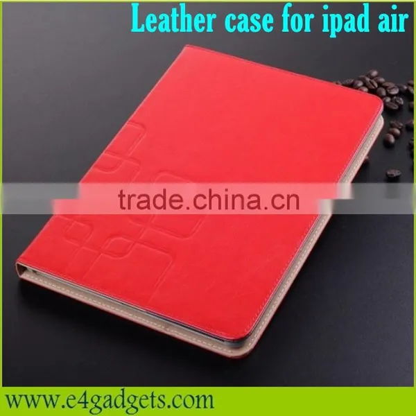 2013 New Arrival High Quality Crazy Horse Pattern Leather Case for Apple Ipad Air