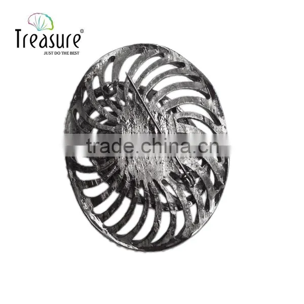 Classic Style Jewellry Gun Black Eye Shape Alloy Glass Stone Brooch Jewelry photo-4