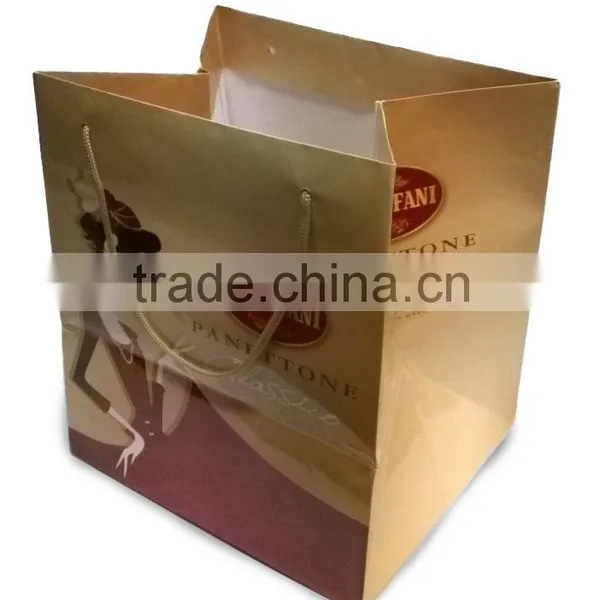 Panettone Paper Shopping Bag With Handles