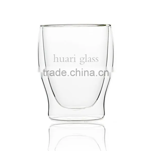 Wholesale Glass Double Wall Glass Cups, Beer Glass Mugs, Eco-friendly Glass Tea Cups