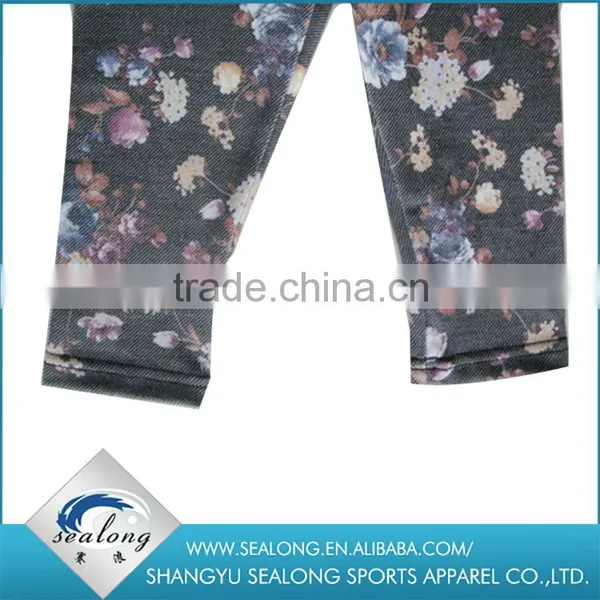 2016 Summer Children Leggings Hot Jeans Pants Printed Denim Kids Leggings photo-4