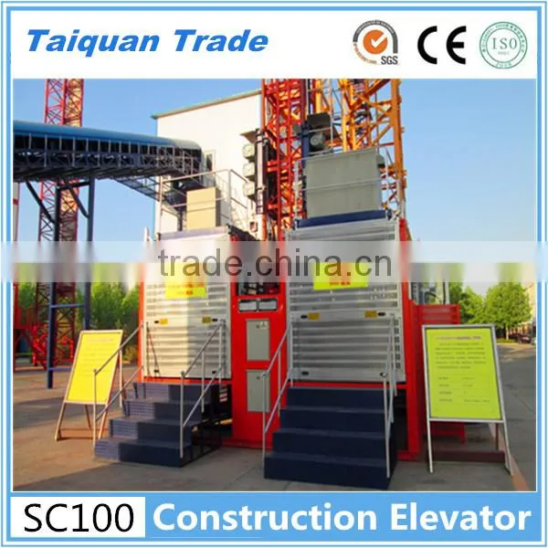 New Condition SC100/100 Double Cage Construction Elevator