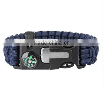 Outdoor Multifunction Survival Paracord Bracelet With Fire Starter Buckle photo-3