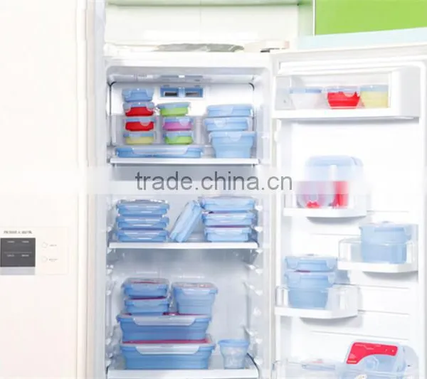 2015 Wholesale Silicone Collapsible Lunch Box /storage Box Quality Choice photo-6
