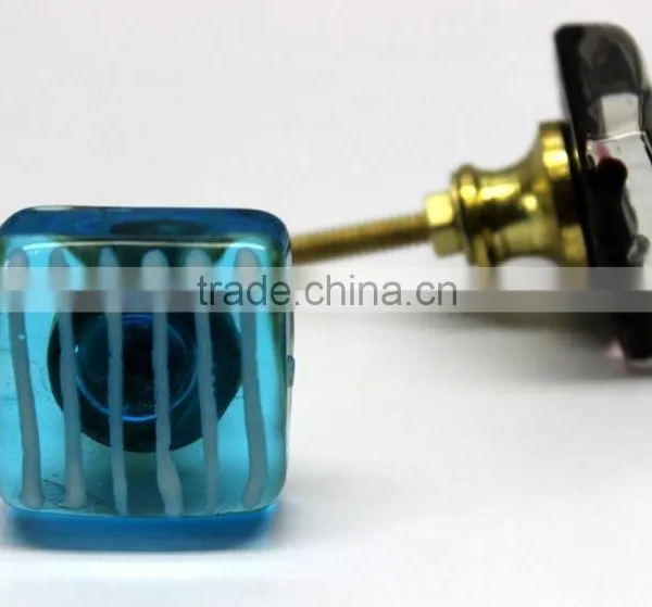 Frosted Glass Knob With Metal Fittings - 1.5 Inch photo-3