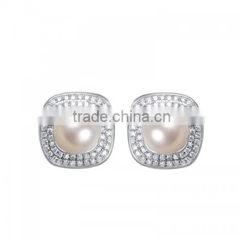 925 Sterling Silver Jewelry Wholesale Silver Pearl Earring