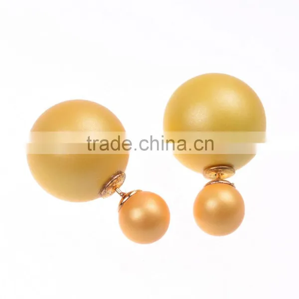 Fashion New Arrival Candy Color Imitation Big Pearl Earrings Women's Jewelry Beautiful Stud Earrings photo-4