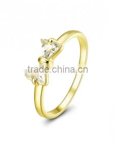 925 Silver Jewellery CZ Ribbon Bow Ring