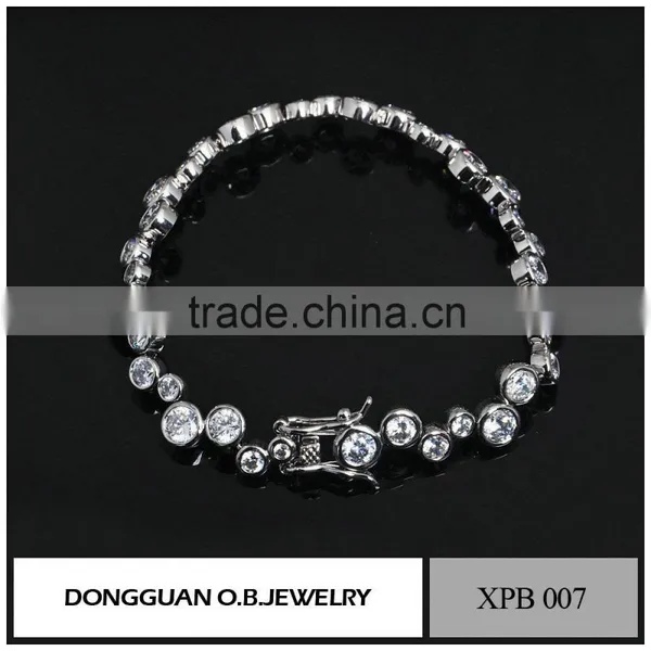 Wholesale Jewelry Factory Crystal Rhinestone Bracelet/AAA cz Setting Bracelet photo-3