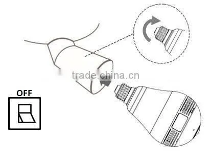 WiFi Fisheye Cloud Smart Bulb 360 Camera Panorama With Two-way Audio and 128G Recording Feature photo-5
