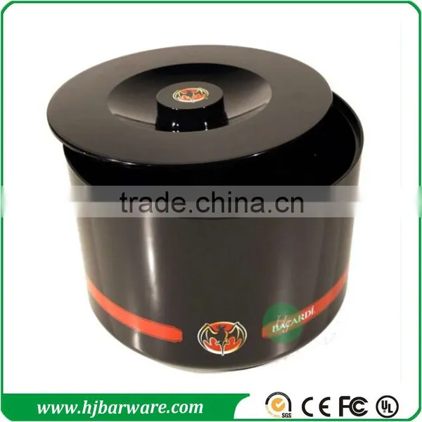 Large Capacity Havana Club Round Plastic Ice Bucket With Lids photo-2