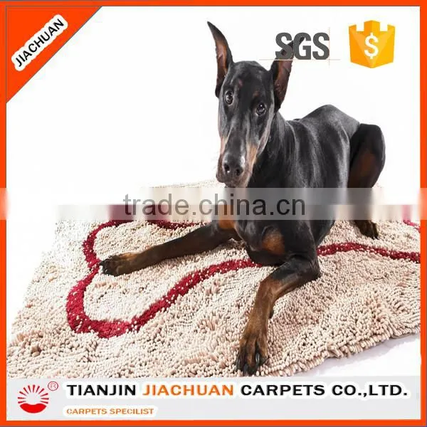 80% Polyester 20% Polyamide Chenille Microfiber Food Feeding Pet Mat photo-5