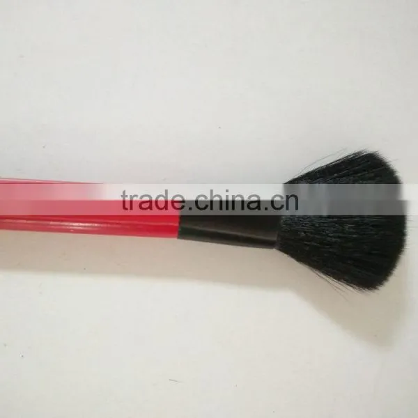 Free Sample Single Synthetic Hair Brush,red Powder Cosmetic Brush photo-2