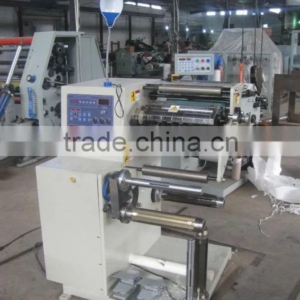 Blank or plain label slitting and die cutting machine