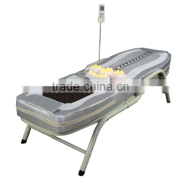 XT-168-1D MP3 Music Medical Automatic Infrared Therapy Heating Portable Thai Roller Hot Stone Electric Thermal Jade Massage Bed photo-5