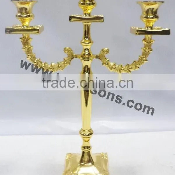 Gold Plated Candelabra and Centerpieces for Wedding Manufactured by Royal De Wajidsons in India photo-6