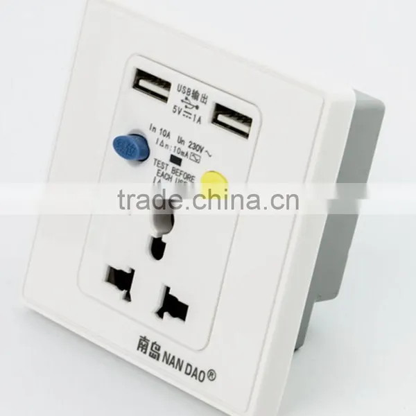 Dual Usb Universal Socket Portable Wall Outlet Explosion Proof Wall Socket photo-2