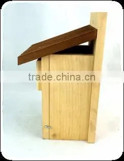 New Designed Unfinished Environmental Wooden Bird House Wholesale photo-3