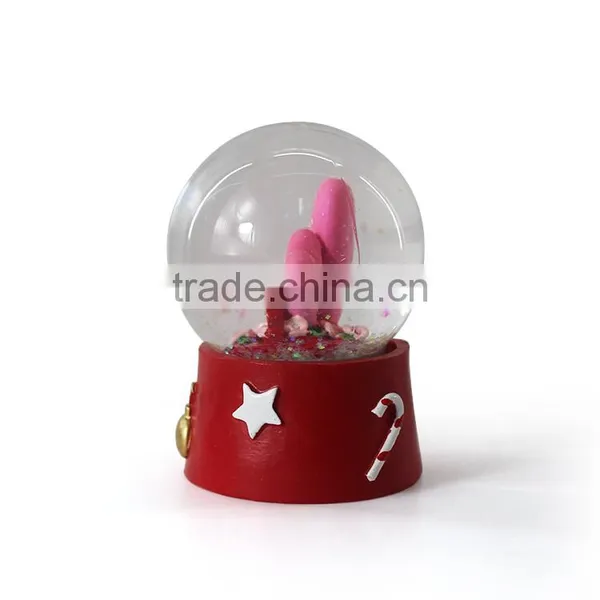 Double Heart Shape Personalized Snow Globe photo-4
