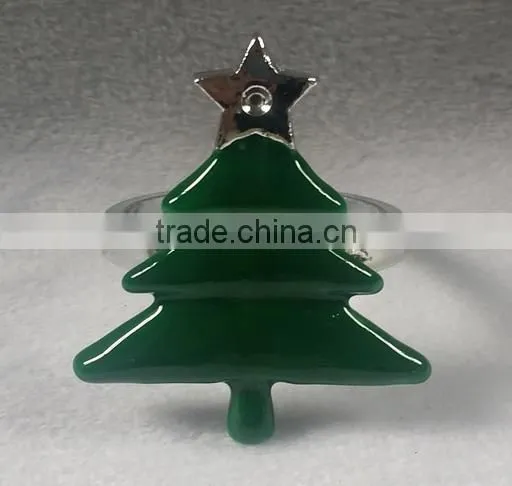 Metal Christmas Tree Napkin Ring photo-2