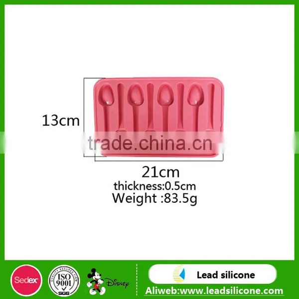 Wholesale Custom Spoon Shape Silicone Ice Cube Tray,Food Grade Silicone Ice Molds photo-3