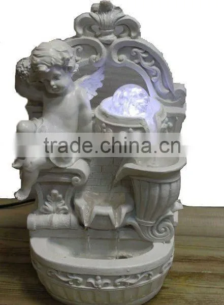 European Style Angle Air Humidifier Resin Water Fountain, Table Top Water Feature photo-3