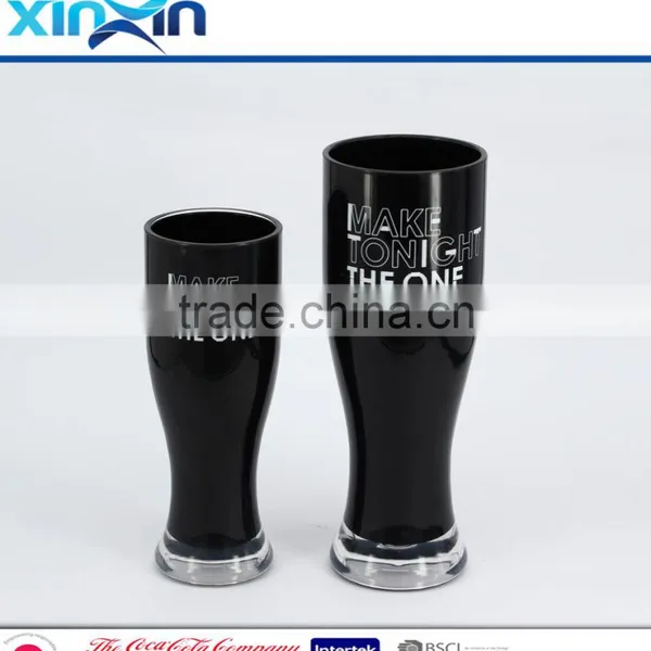 Clear Pilsner Beer Glasses, Acrylic beer glass, classical 500ml beer glasses