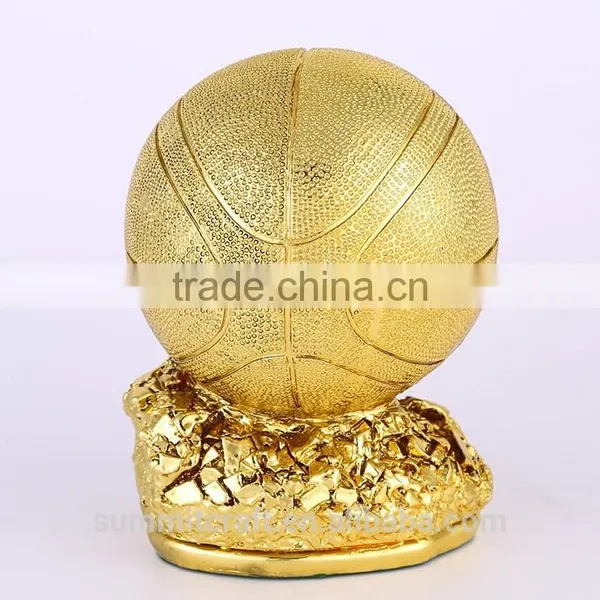 Custom Resin Shinny Golden Basketball Trophy photo-4