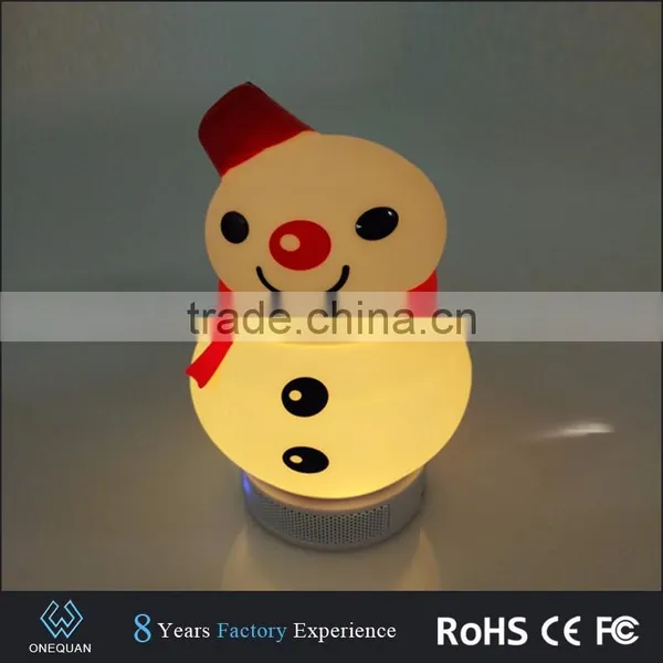 Promotional High Quality Portable Mini Snowman Shape Bluetooth Speaker Lamp photo-4