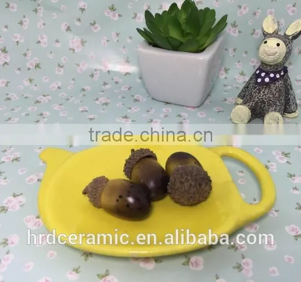Made in China Stocked Dinnerware Yellow Ceramic Dish photo-5