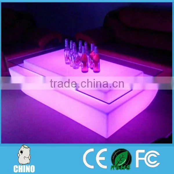 Big LED Lounge Table With Sofa for Lounge Room Nightclub Bar