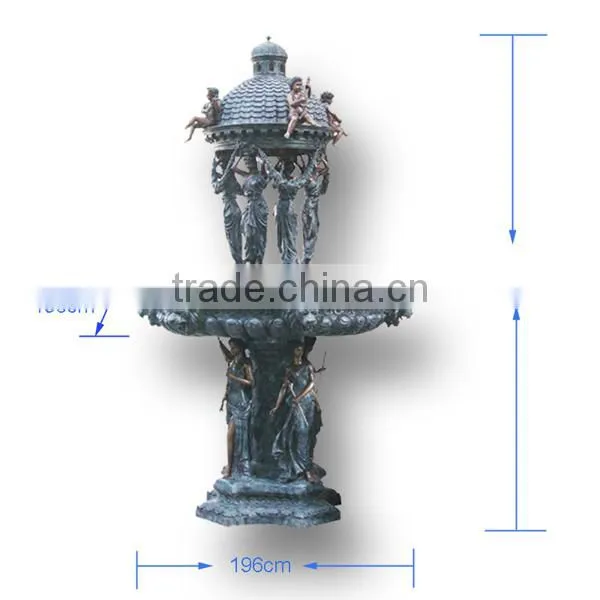 2015 Hot Sale Mordern Home Decor Bronze Outside Water Fountain photo-3