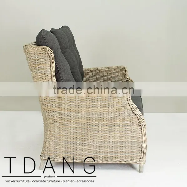 Driago Wicker Sofa- Outdoor Rattan Bench- Patio Brown Wicker Bench photo-3