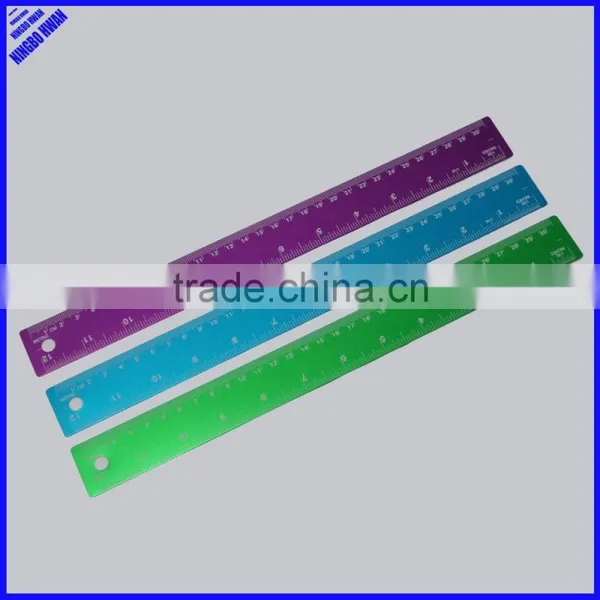 High Quality Colorful Office 30cm Aluminium Metal Ruler photo-3