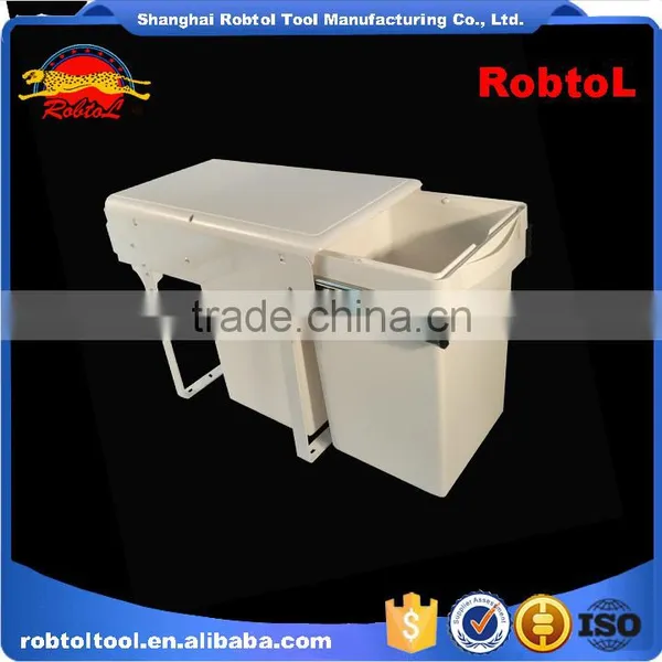 2*11L Pull Out Kitchen Cabinet Waste Bin Garbage Can Trash Rubbish Dustbin photo-2