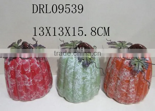 Colorful Pumpkin Ceramic Lantern Festival Holloween Decorations photo-3
