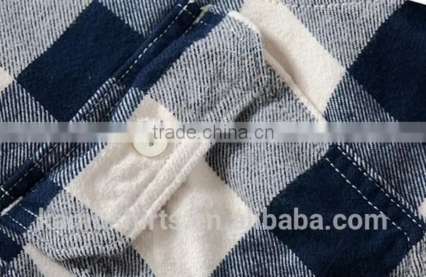 Classic Mens Check Plaids Flannel Shirts Man Cotton Casual Flannels Shirts photo-3
