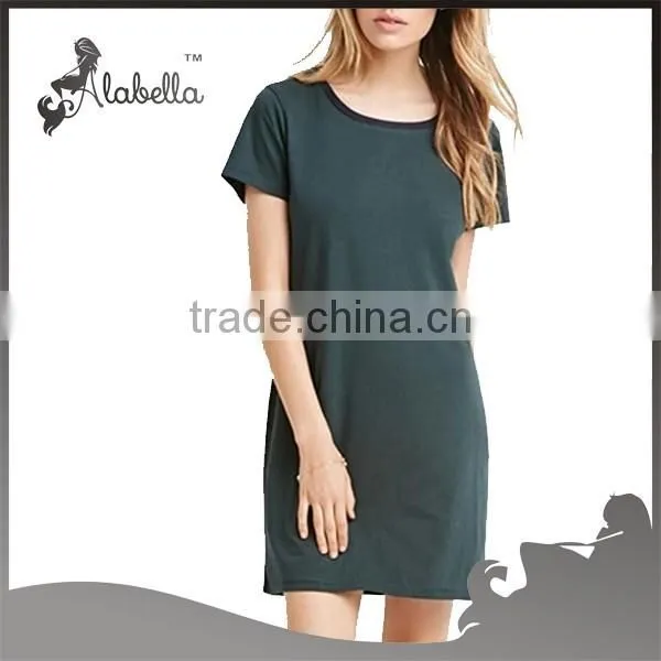 100% Cotton Dress Tshirt Dress Xxl Size Women Casual Dress photo-4