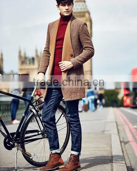 Wholesale & Retail High Quality Elegant Wool Men Wool Coat photo-2