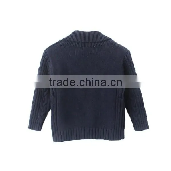 Boys Double-breasted Knitting Patterns Children Sweater photo-2