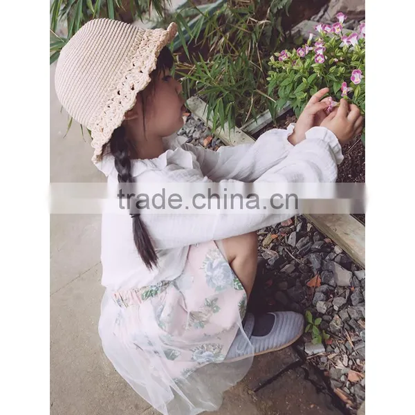 1-6 Years 2017 New Wholesale Autumn Cotton Full Sleeves Solid Color Girls Blouses photo-6