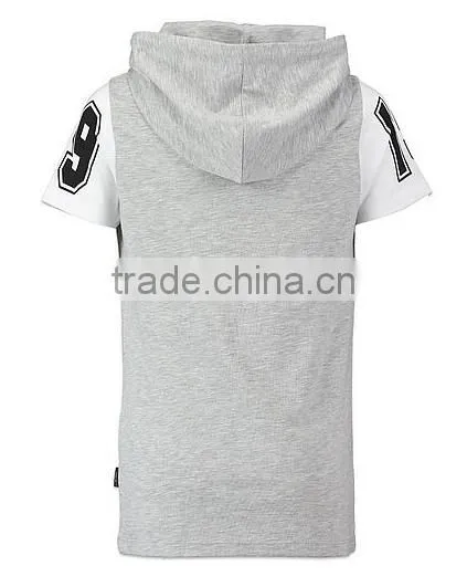 100% Cotton Short Sleeves Pullover Hoodie For Man photo-4