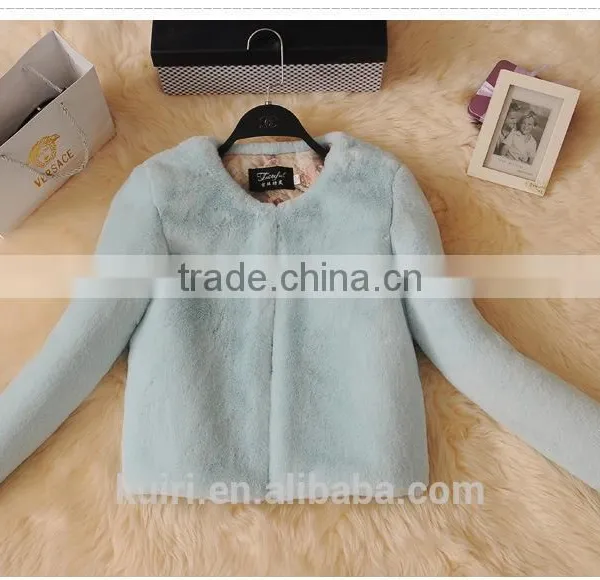 Winter Woman Fur Coat Girl Rabbit Fur Solid Brand Specials Short Jacket Rabbit Fur Coat photo-4